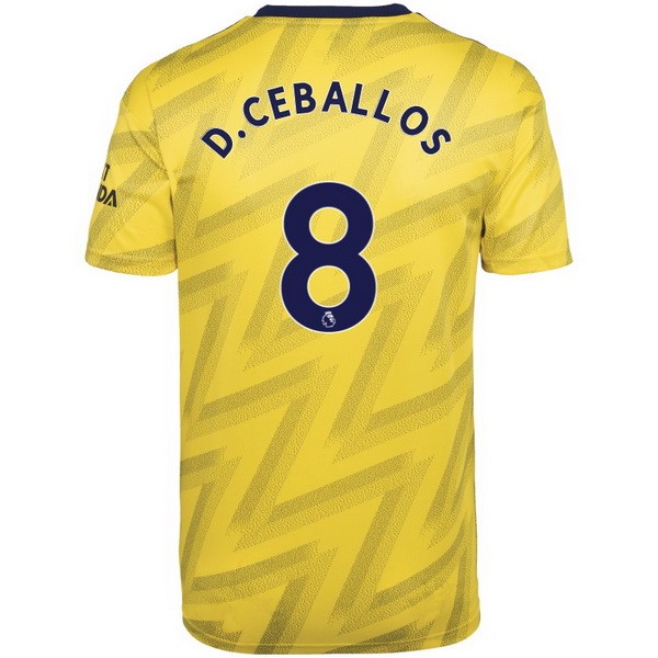 Camiseta Arsenal NO.8 D.Ceballos 2ª 2019/20 Amarillo